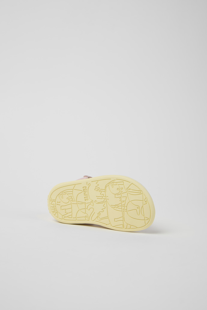 The soles of Twins Multicolor Leather Sandals for kids.