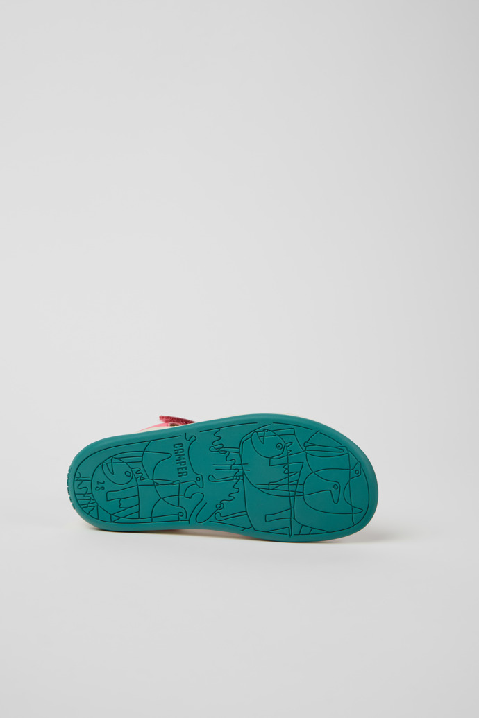 The soles of Twins Multicolor Leather Sandals for kids.