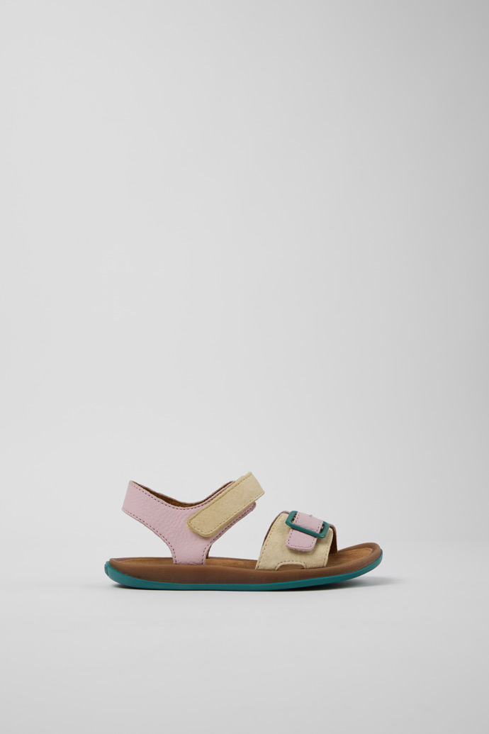 Twins Sandales en nubuck et cuir jaunes pour enfants.