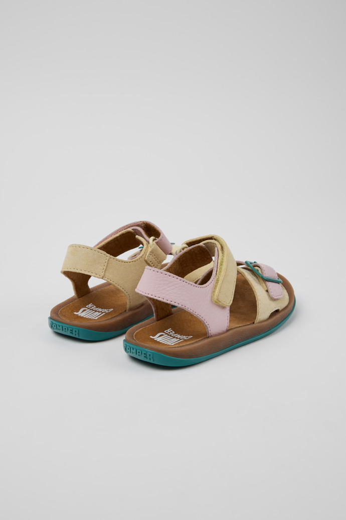 Twins Sandales en nubuck et cuir jaunes pour enfants.