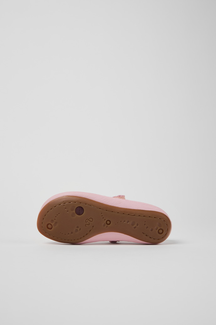 The soles of Twins Multicolor Leather Ballerinas for kids.