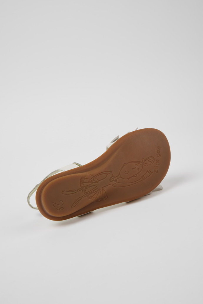 Twins Sandali in pelle bianchi per bambini.