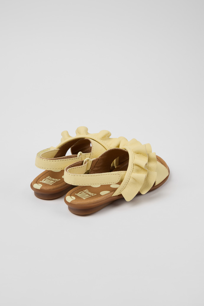 Twins Gelbe Ledersandalen für Kinder.