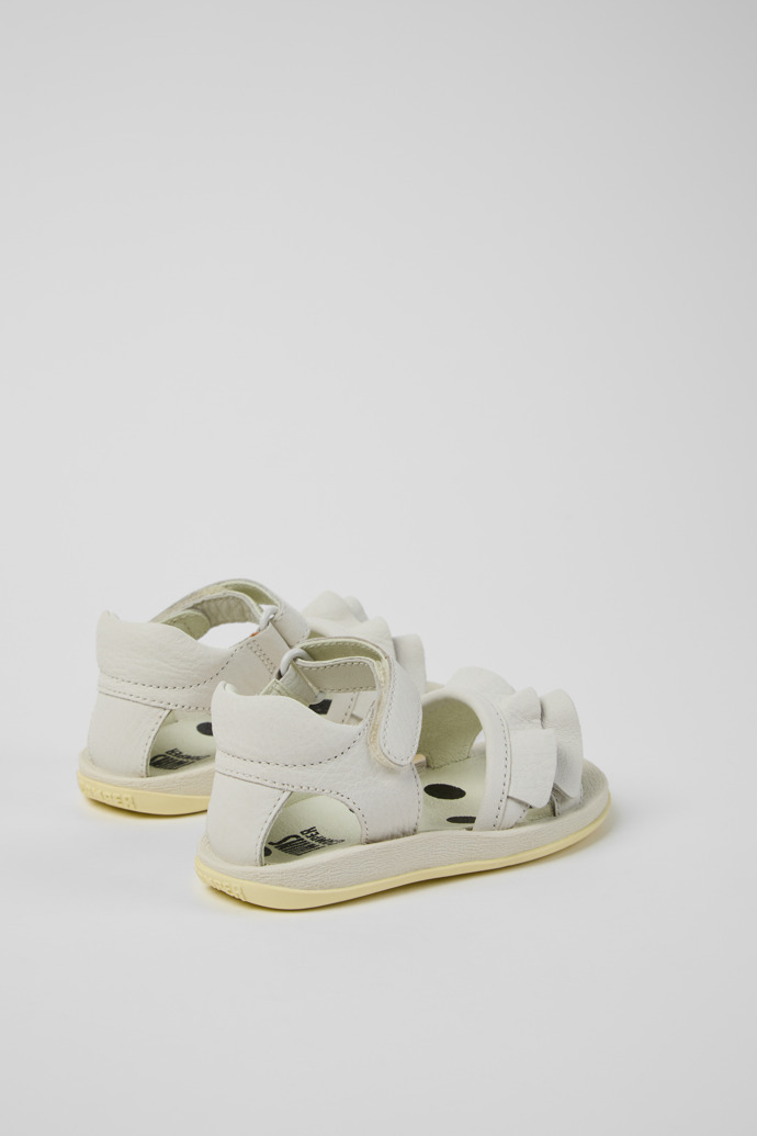 Twins Weiße Ledersandalen für Kinder.