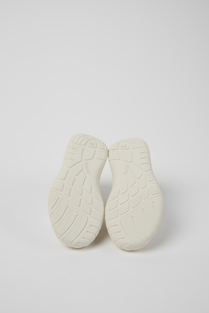 The soles of Twins Multicolor Textile and Leather Sneakers for kids.