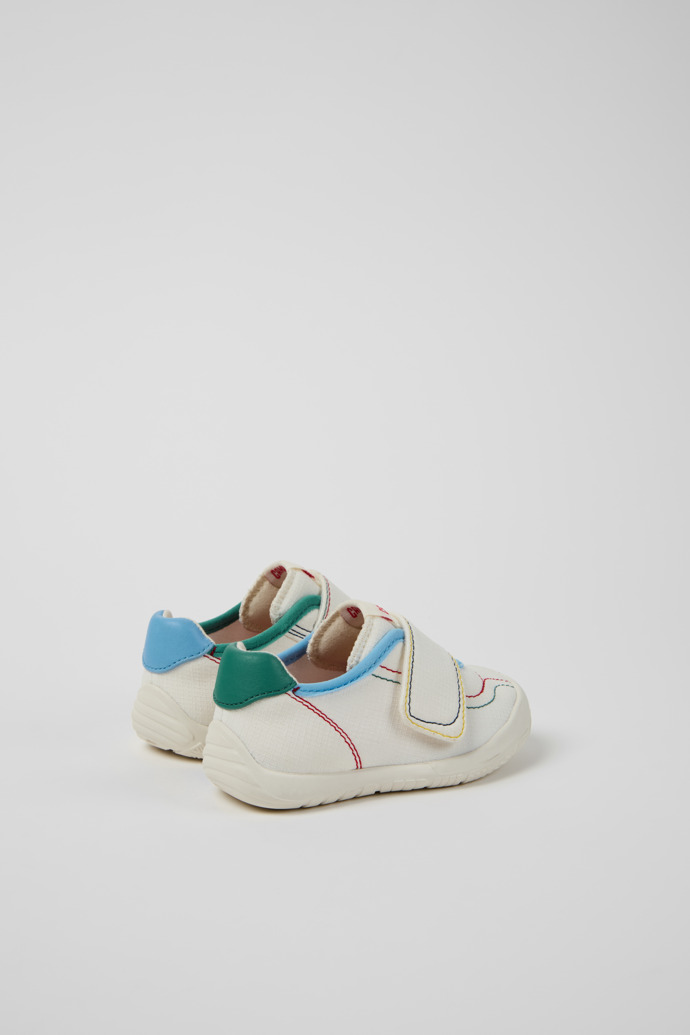 Back view of Twins Multicolor Textile and Leather Sneakers for kids.