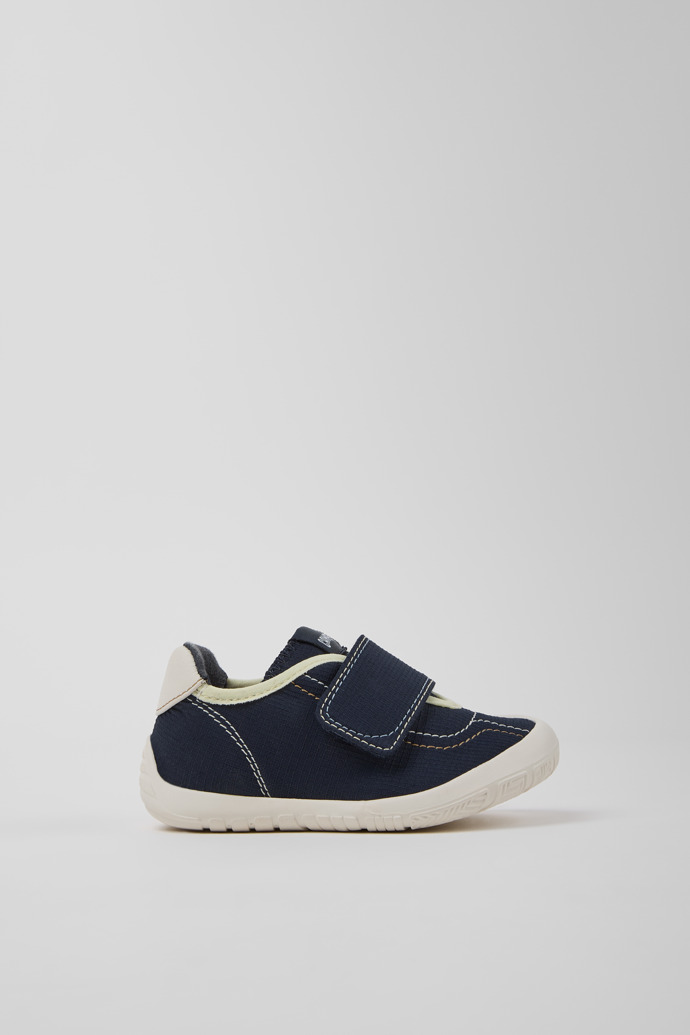 Side view of Twins Multicolor Textile and Leather Sneakers for kids.