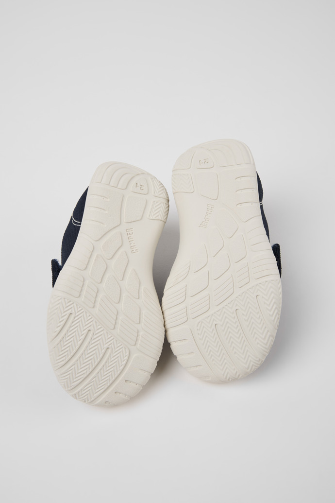 The soles of Twins Multicolor Textile and Leather Sneakers for kids.