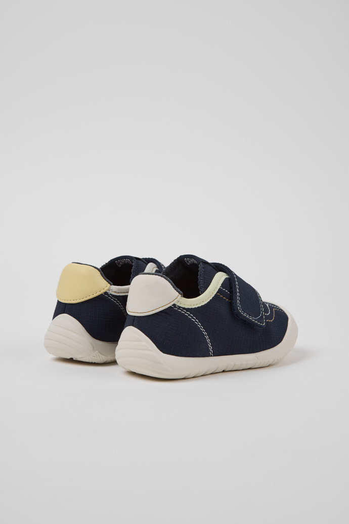 Back view of Twins Multicolor Textile and Leather Sneakers for kids.