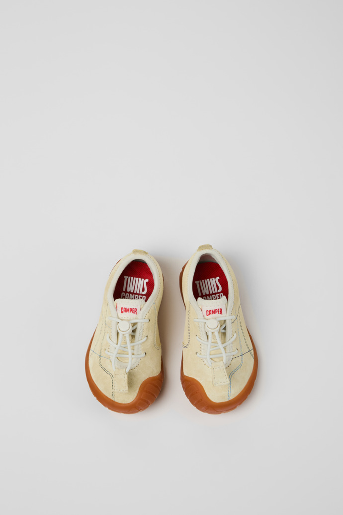 Twins Gele nubuck kindersneaker.