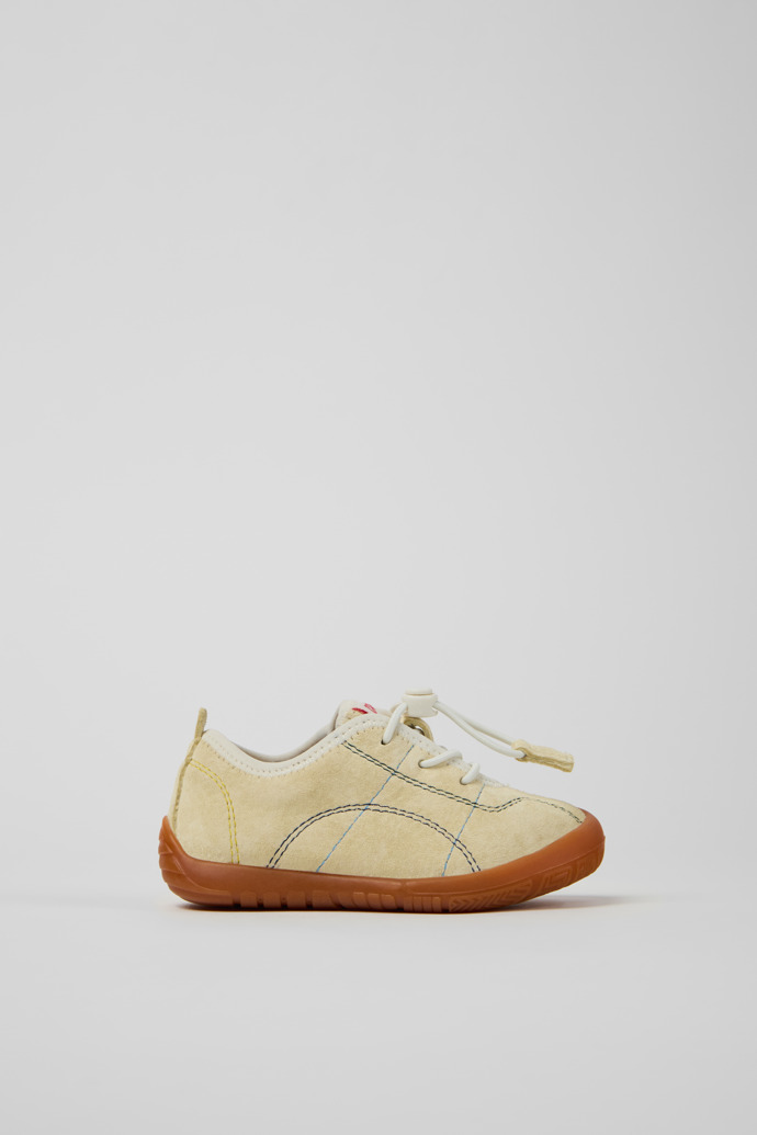 Twins Gele nubuck kindersneaker.