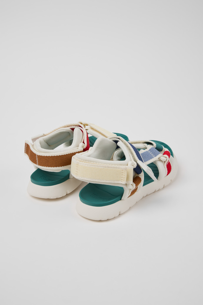 Back view of Twins Multicolor Textile Sandals for kids.