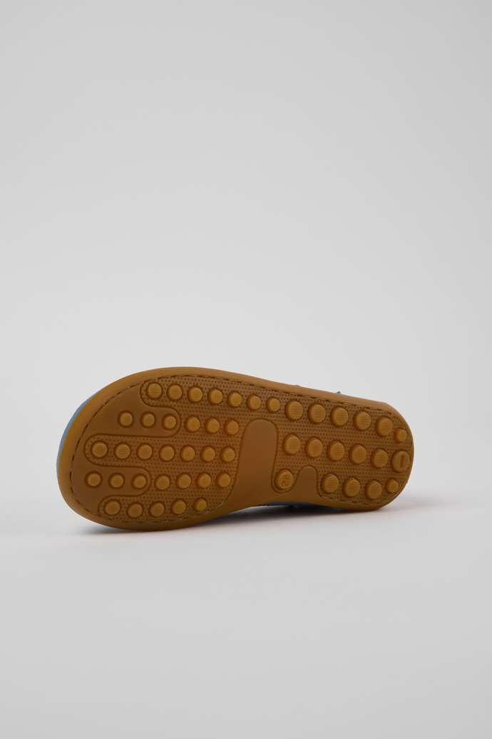 The soles of Twins Multicolor Leather Nautical Shoes for kids.