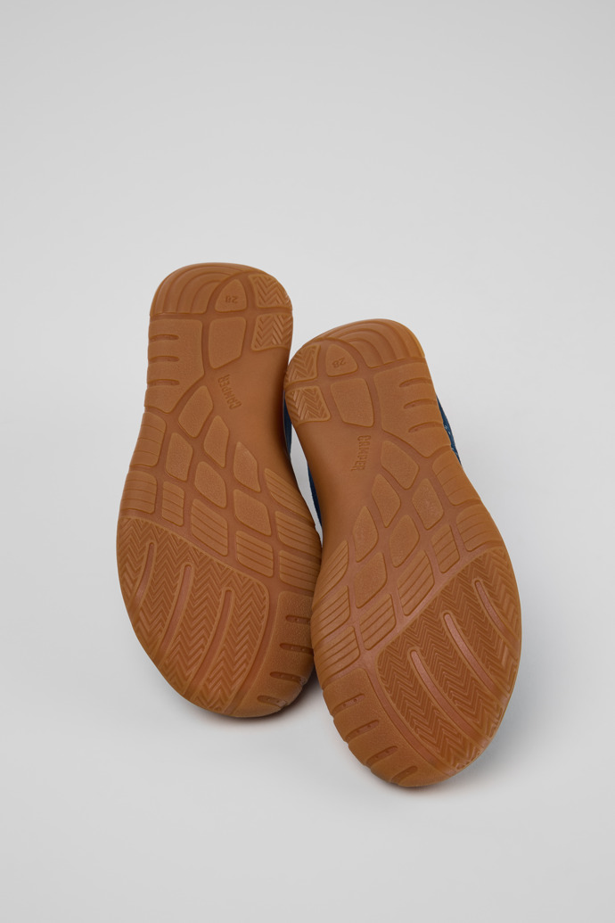 Peu Path Blaue Nubukleder-Sneaker für Kinder.