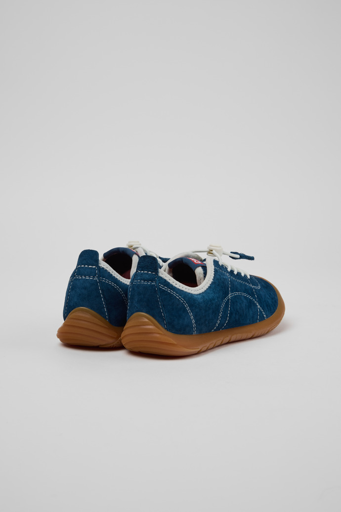 Peu Path Blaue Nubukleder-Sneaker für Kinder.