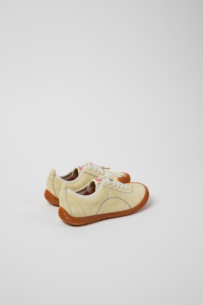 Back view of Twins Yellow Nubuck Sneakers for kids.