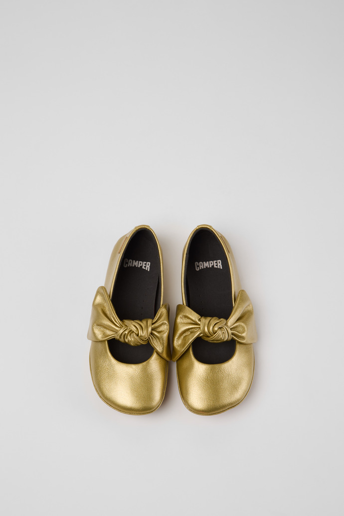 Right Gelbe Lederballerinas für Kinder.