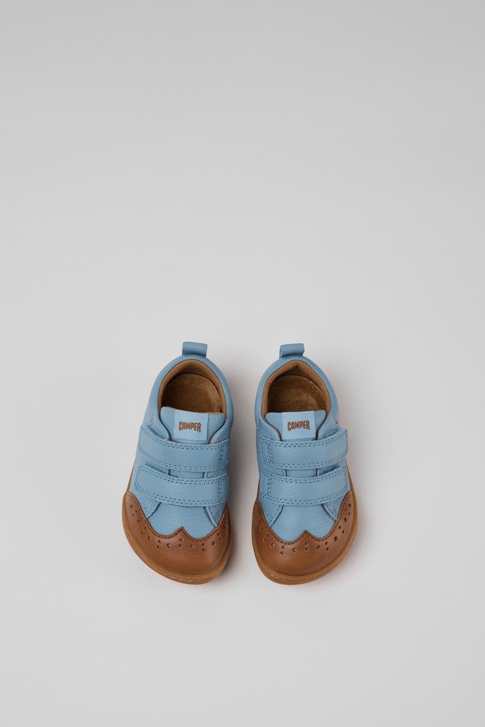 Peu Blaue Lederschuhe für Kinder.
