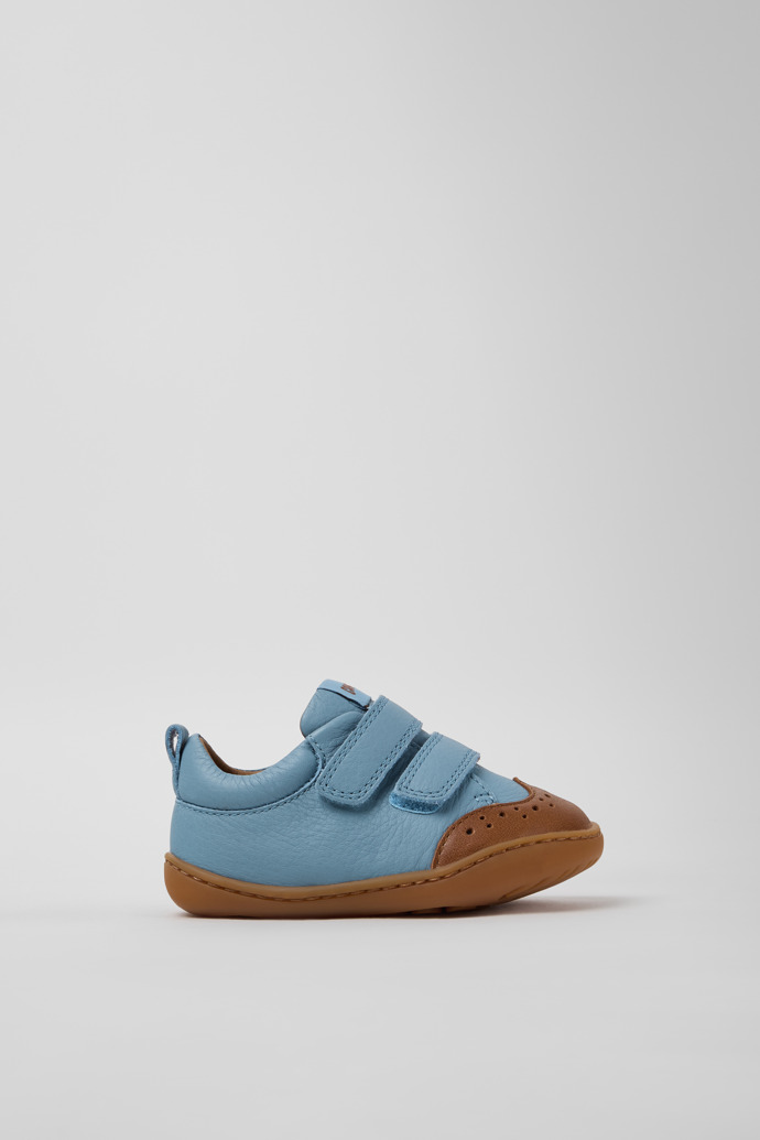 Peu Blaue Lederschuhe für Kinder.