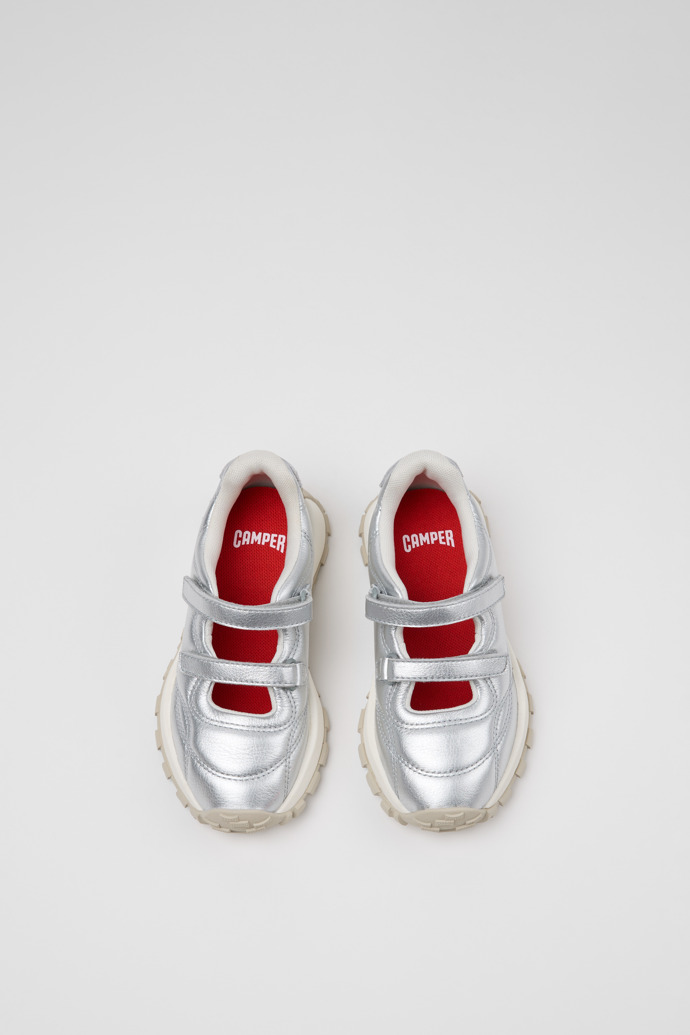 Drift Trail Graue Sneaker aus Leder für Kinder.