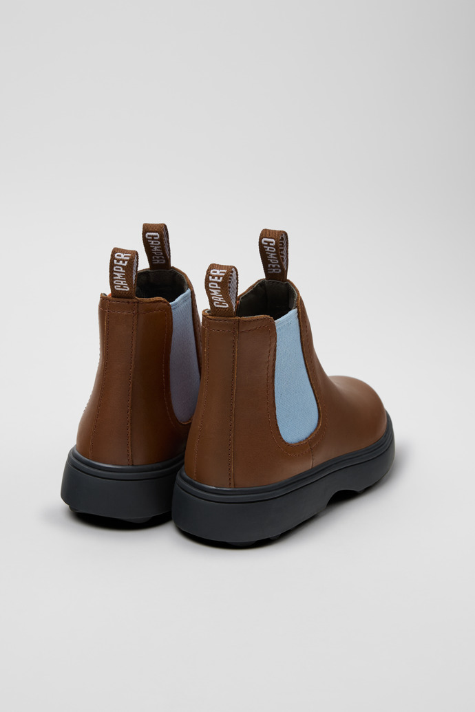 Back view of Twins Multicolor Leather Ankle Boots for Children.