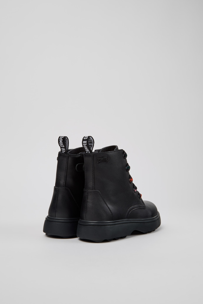 Norte Botines de piel negros para niños.
