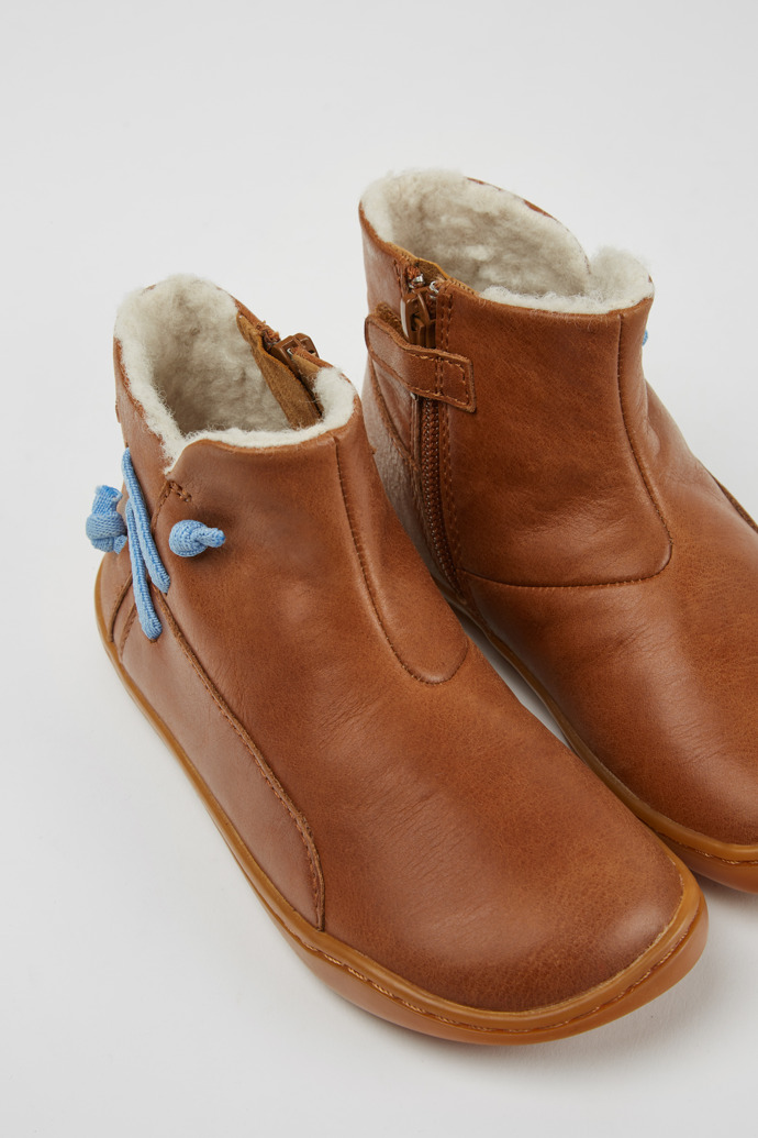 Peu Braune Lederstiefelette