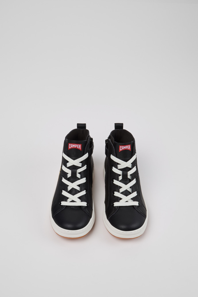 Overhead view of Twins Multicolor Leather Sneaker Booties for Kids.