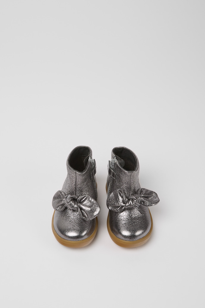 Overhead view of Pursuit Silver leather boots