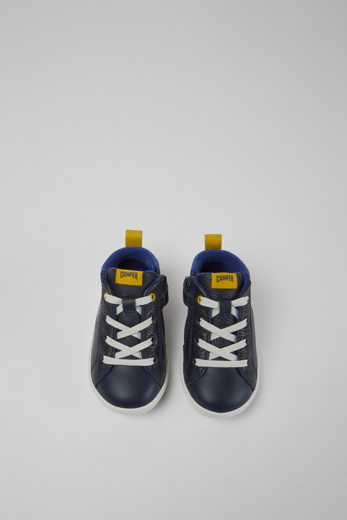 Overhead view of Twins Blue ankle boots