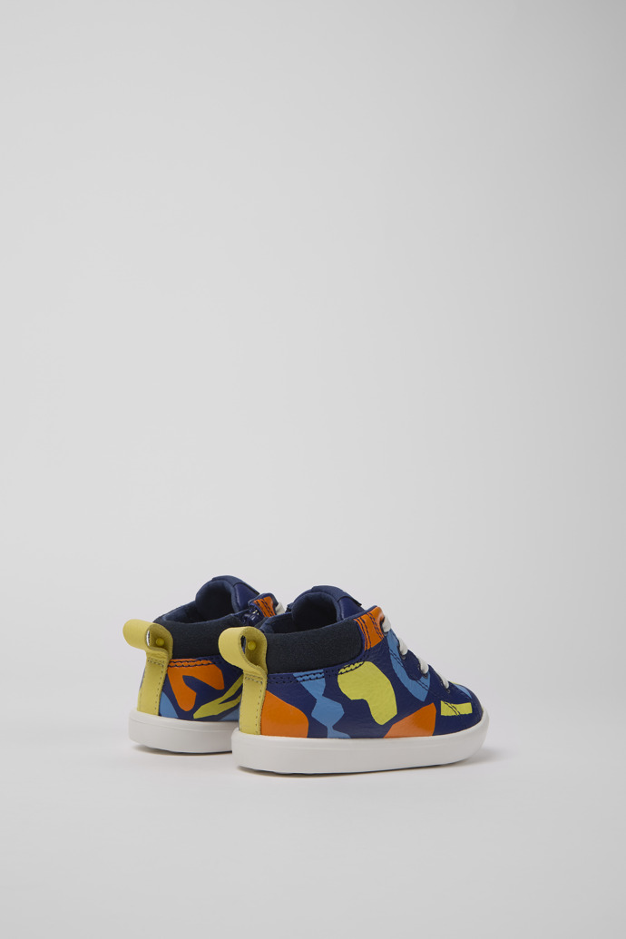 Back view of Twins Multi-colored leather sneakers