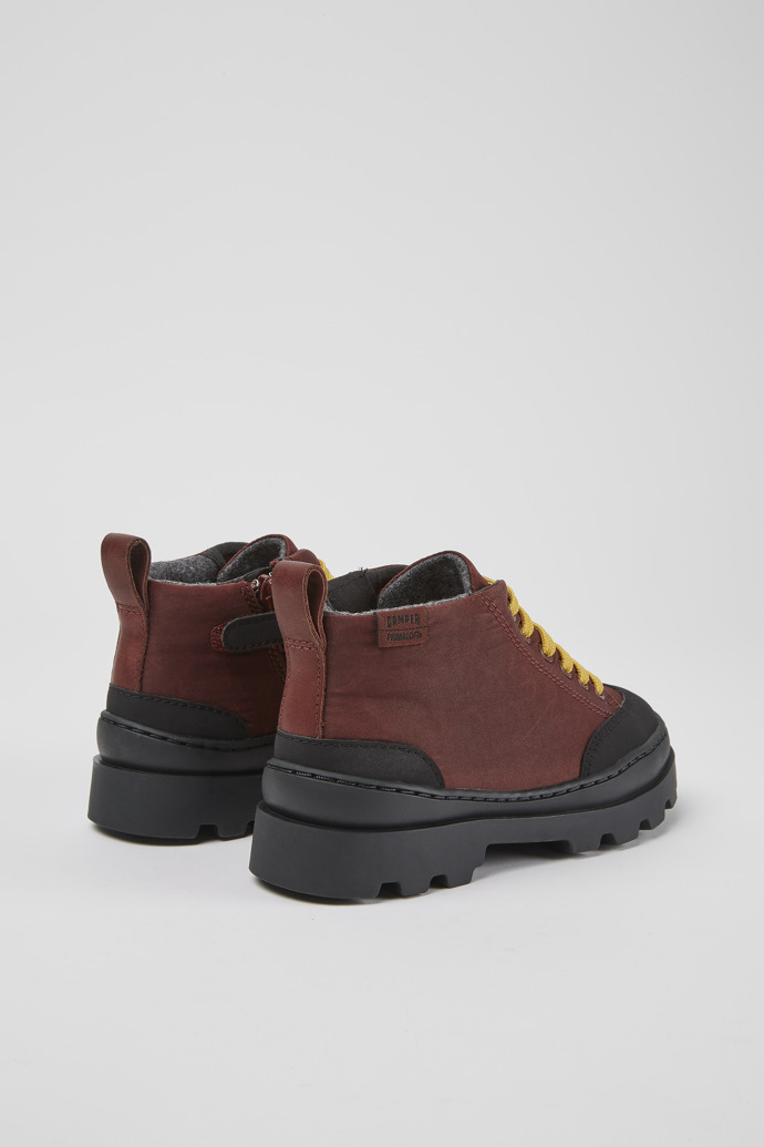 Back view of Brutus Burgundy ankle boots