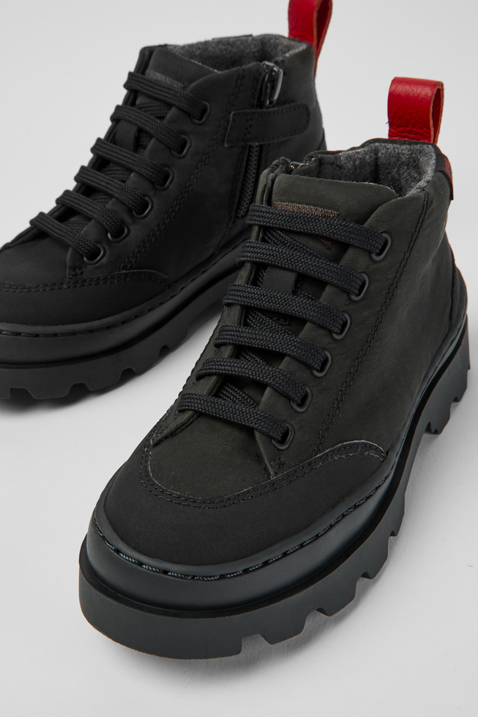 Close-up view of Brutus Dark gray ankle boots