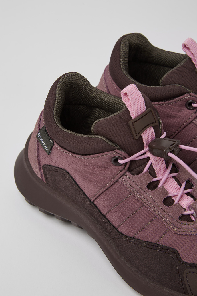 Close-up view of CRCLR Purple sneakers