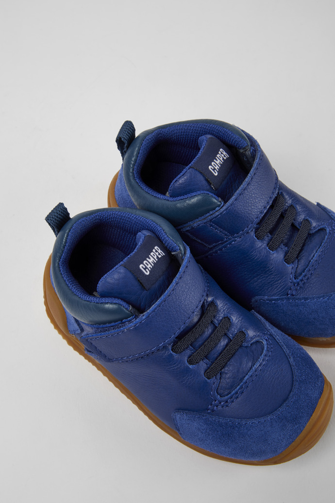Close-up view of Dadda Blue sneakers