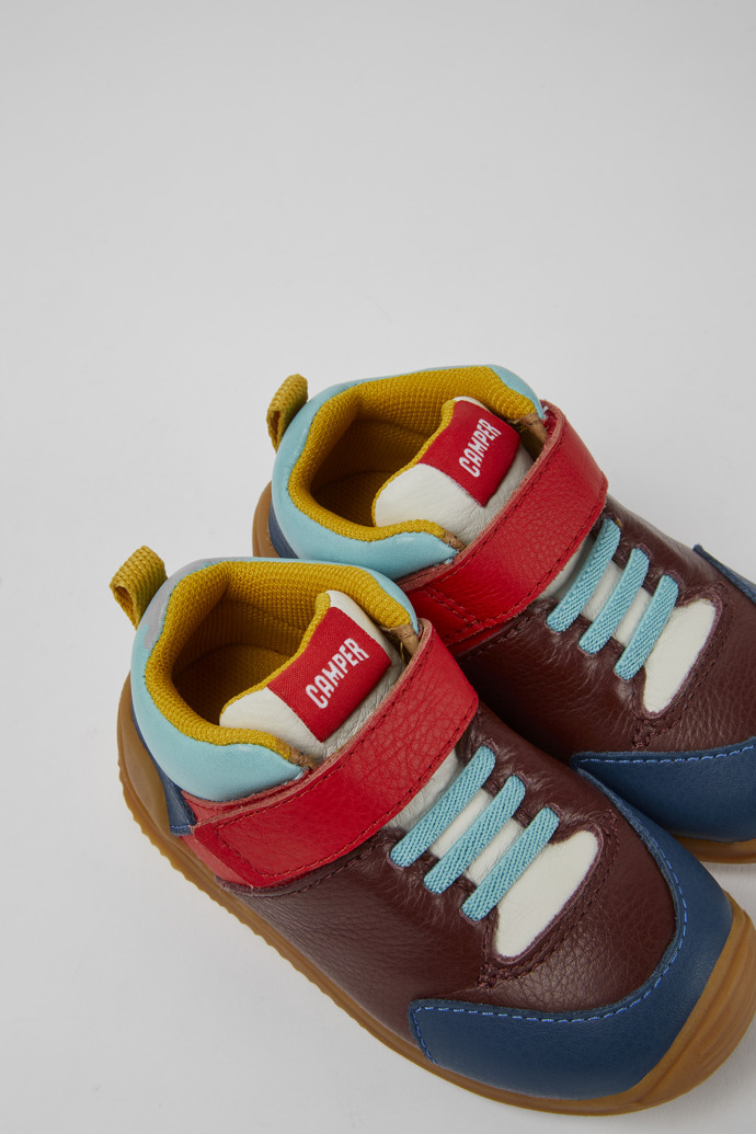 Close-up view of Dadda Multicolor leather sneakers