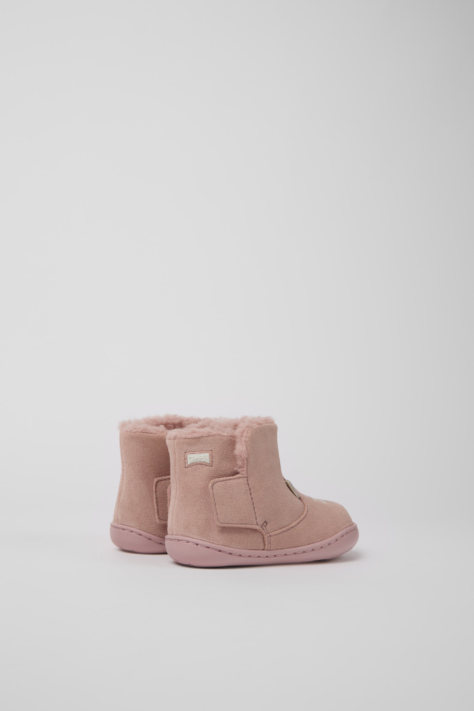 Back view of Twins Pink nubuck boots