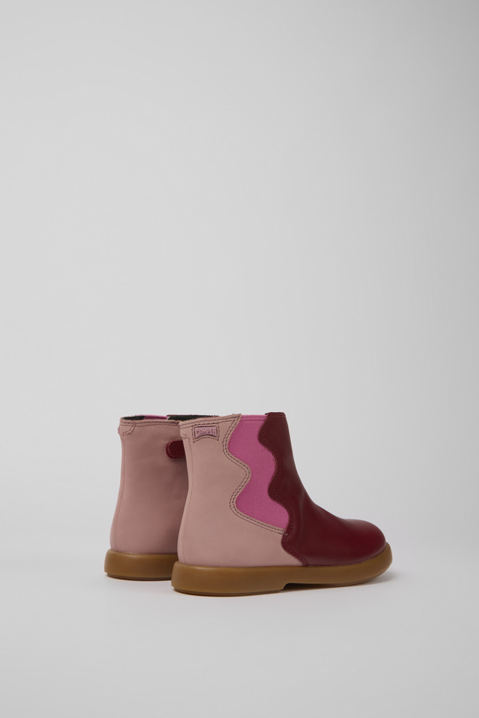 Back view of Duet Multicolored leather boots