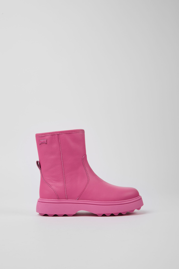 Side view of Norte Pink leather boots