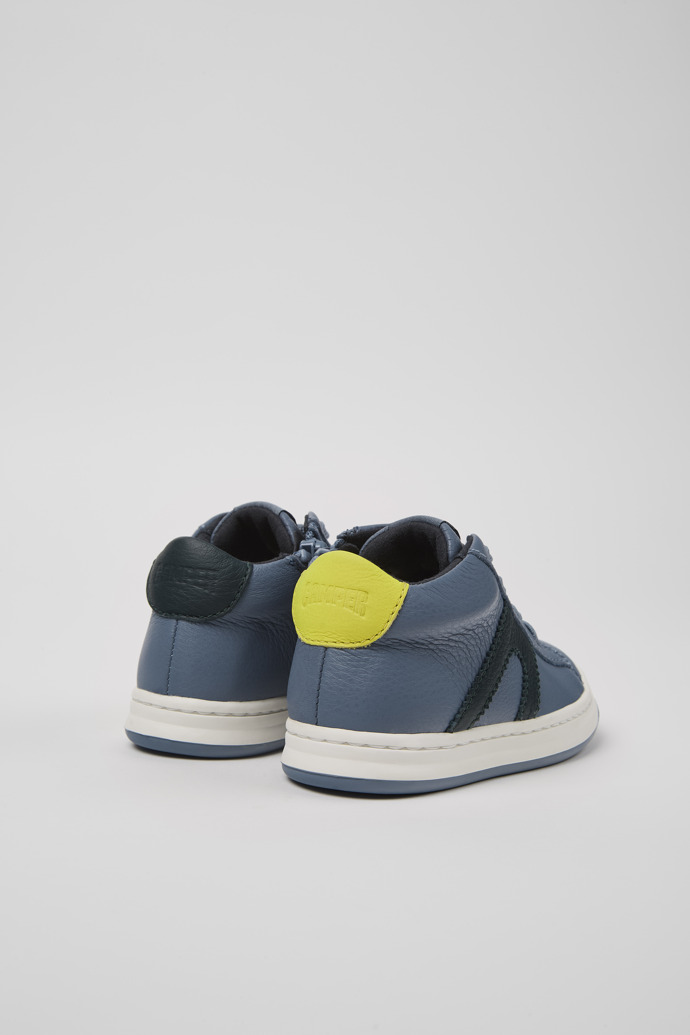 Back view of Twins Gray leather sneakers for kids