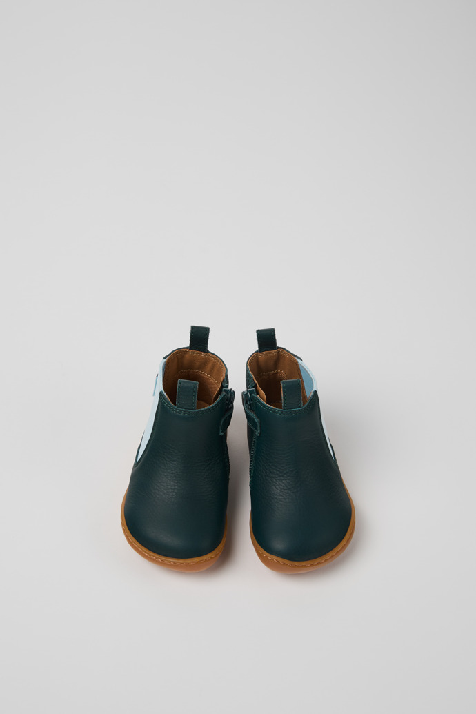 Peu Bottes en cuir vert pour enfant