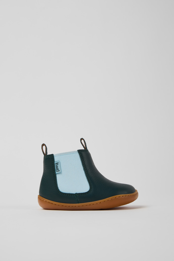 Peu Bottes en cuir vert pour enfant