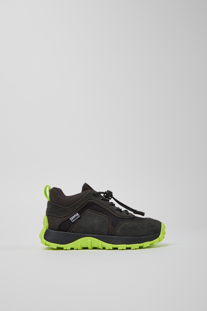 Side view of Drift Trail Multicolor Textile and Nubuck Sneaker Booties for Kids.
