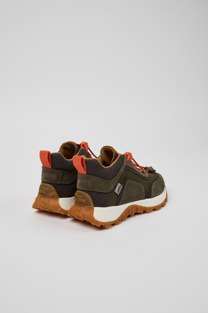 Back view of Drift Trail Multicolor Textile and Nubuck Sneaker Booties for Kids.
