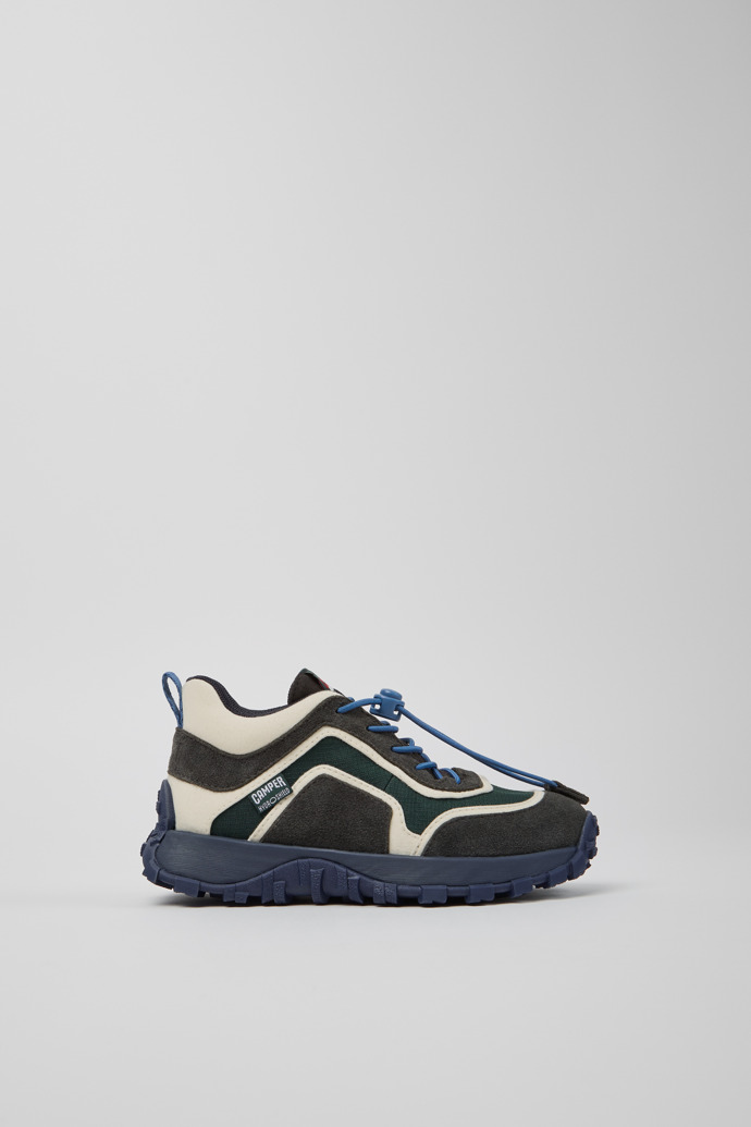 Side view of Drift Trail Multicolor Textile and Nubuck Sneaker Booties for Kids.