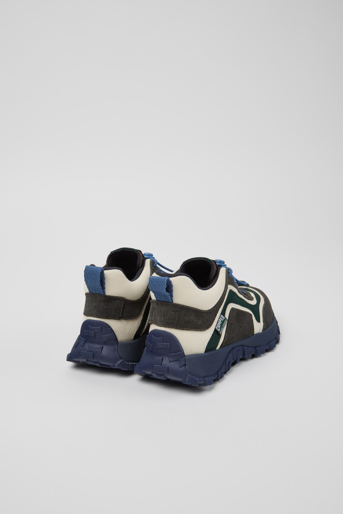 Back view of Drift Trail Multicolor Textile and Nubuck Sneaker Booties for Kids.