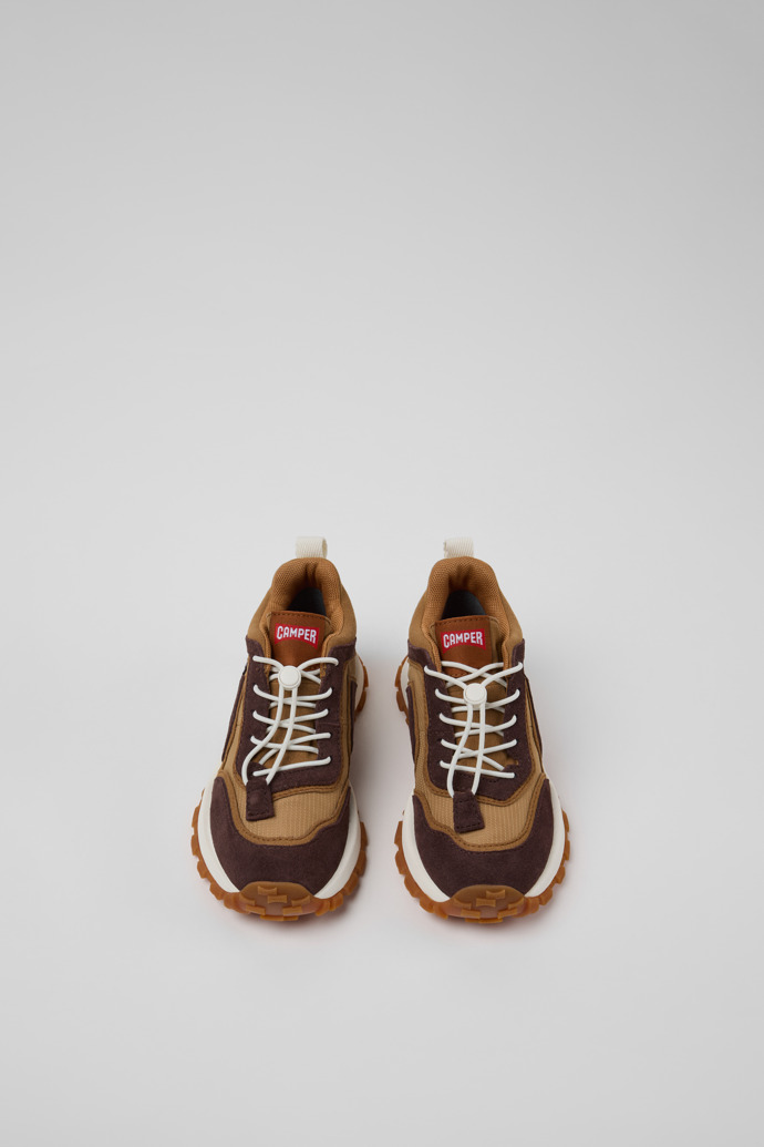 Drift Trail Braune Sneaker aus Textil und Nubuk für Kinder.