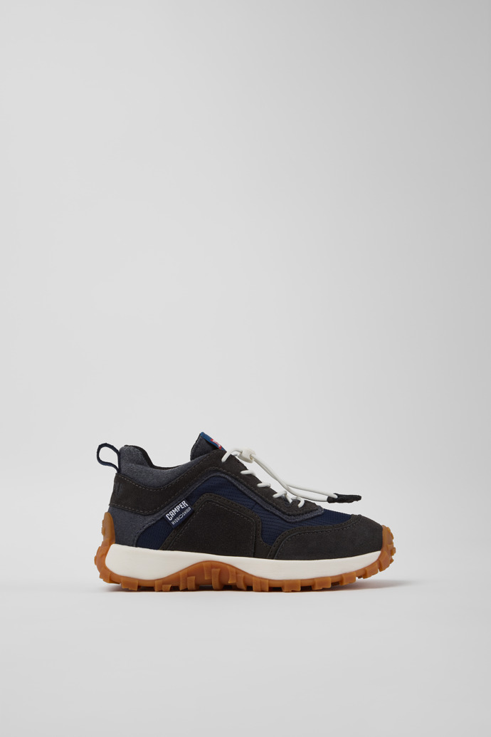 Drift Trail Blaue und graue Sneaker aus Textil und Nubukleder für Kinder.