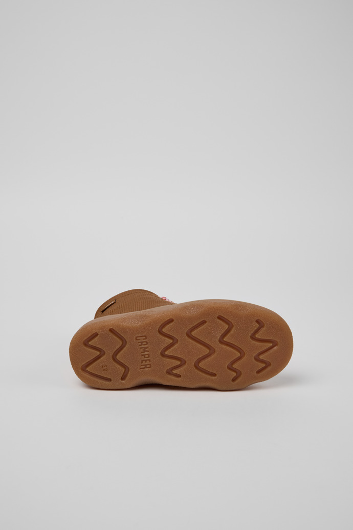 Kiddo Bottines marron en textile et cuir pour enfant.