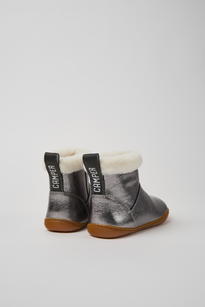 Peu Bottes en cuir gris pour enfant